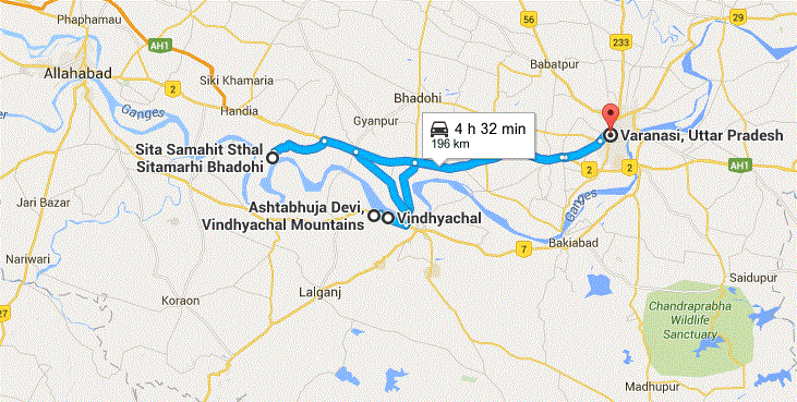 Map Varanasi Vindhyachal Sitamarhi.GIF